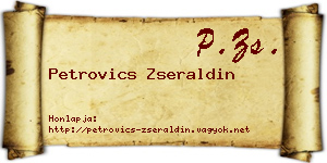 Petrovics Zseraldin névjegykártya